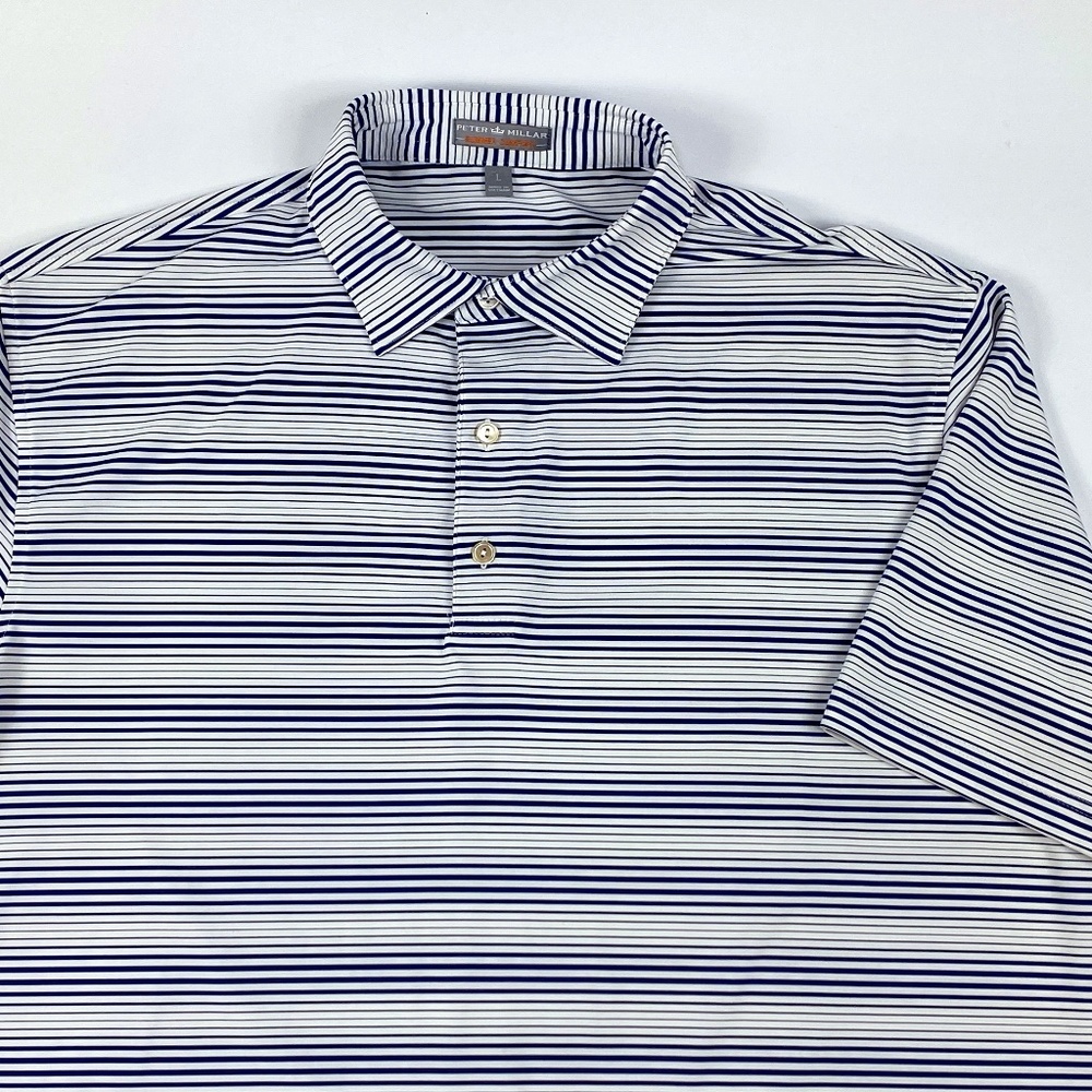 Peter Millar Summer Comfort Short Sleeve Golf Polo Shirt Mens Size L